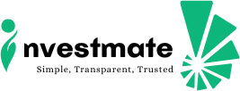 InvestMate logo with green upward arrow symbolizing smart investments